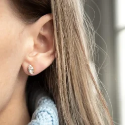 Caroline Svedbom Petite Navette Örhängen/ Crystal (Rhodium)