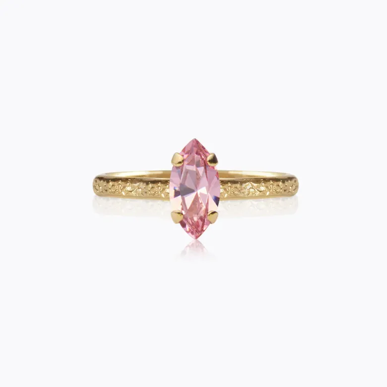 Caroline Svedbom Petite Navette Ring / Light Rose (Guld)