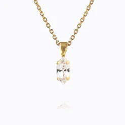 Caroline Svedbom Petite Navette Halsband / Crystal (Guld)