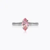 Caroline Svedbom Petite Navette Ring / Light Rose (Rhodium)