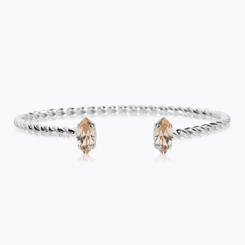 Caroline Svedbom Petite Navette Armband / Light Silk (Rhodium)