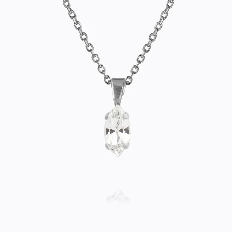 Caroline Svedbom Petite Navette Halsband / Crystal (Rhodium)