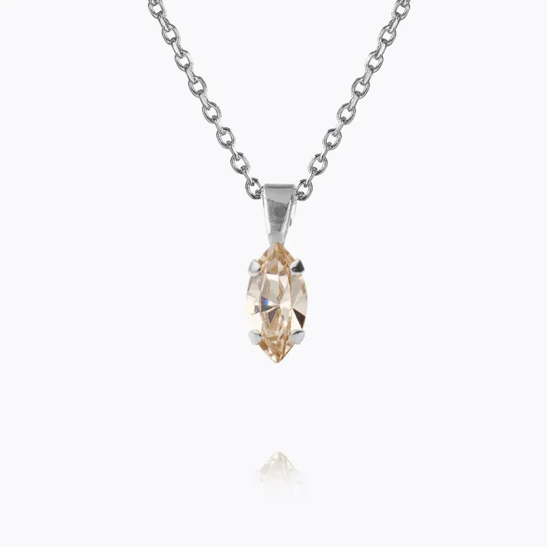 Caroline Svedbom Petite Navette Halsband / Light Silk (Rhodium)
