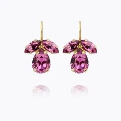 Caroline Svedbom Petite Timo Örhängen, Dark Rose – Guld