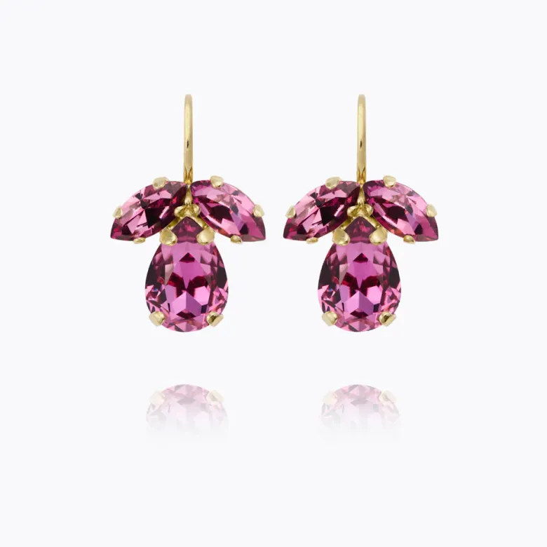 Caroline Svedbom Petite Timo Örhängen, Dark Rose – Guld