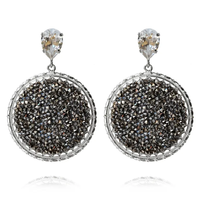 Caroline Svedbom Örhängen Alexandra Crystal Rocks Metallic Light (Rhodium)