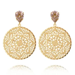 Caroline Svedbom Örhängen Alexandra Vintage Rose (Guld)