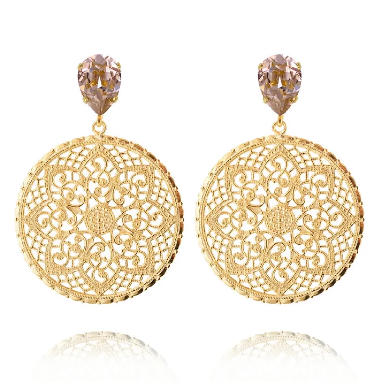 Caroline Svedbom Örhängen Alexandra Vintage Rose (Guld)