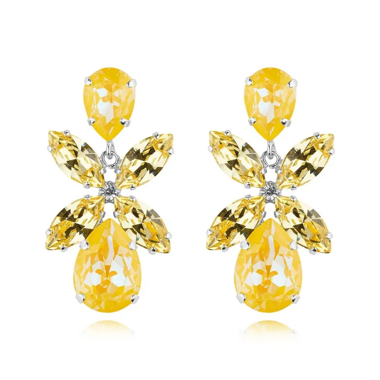 Caroline Svedbom Örhängen Dione / Sunshine Delite + Jonquil (Rhodium)