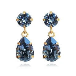 Caroline Svedbom Örhängen Mini Drop Denim Blue (Guld)