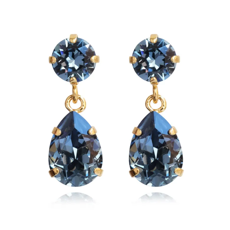 Caroline Svedbom Örhängen Mini Drop Denim Blue (Guld)