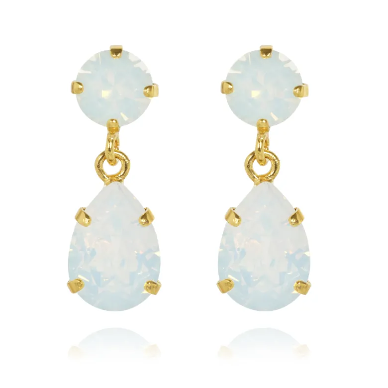 Caroline Svedbom Örhängen Mini Drop White Opal (Guld)