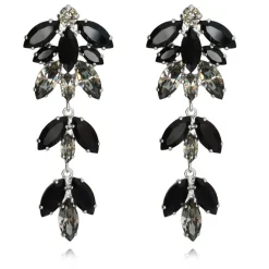 Caroline Svedbom Örhängen Nyx Jet Black Diamond (Rhodium)