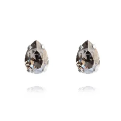 Caroline Svedbom Örhängen Petite Drop Stud Black Diamond (Rhodium)