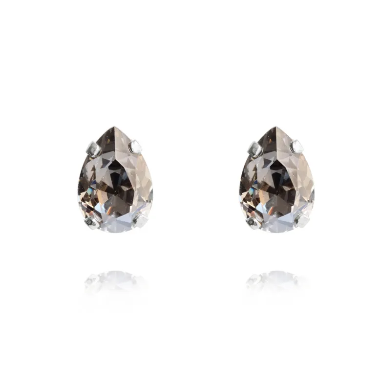 Caroline Svedbom Örhängen Petite Drop Stud Black Diamond (Rhodium)