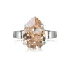 Caroline Svedbom Ring Mini Drop Silk (Rhodium)