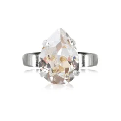 Caroline Svedbom Ring Mini Drop Crystal (Rhodium)