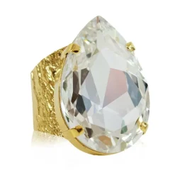 Caroline Svedbom Ring Perfect Drop Crystal (Guld)