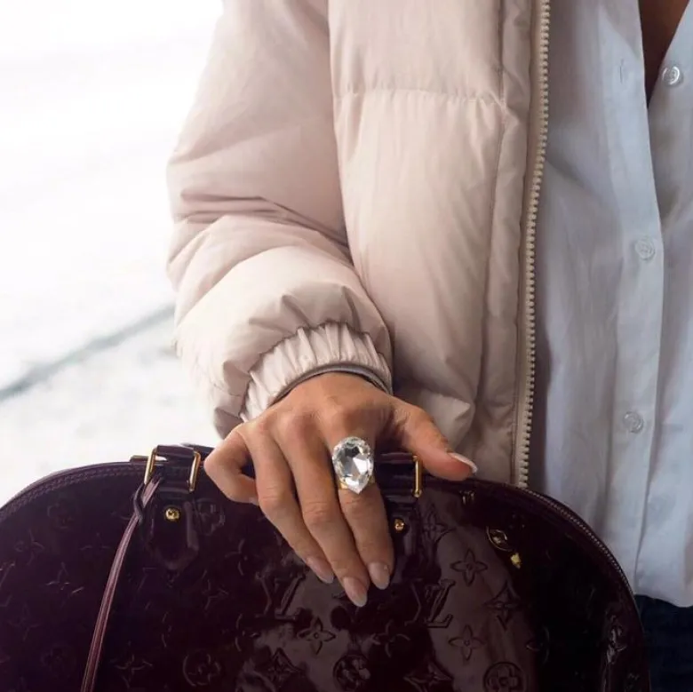 Caroline Svedbom Ring Perfect Drop Crystal (Rhodium)
