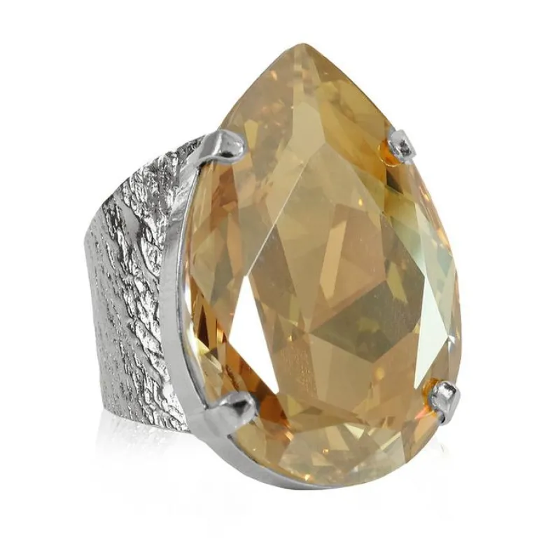 Caroline Svedbom Ring Perfect Drop Golden Shadow (Rhodium)