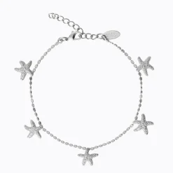 Caroline Svedbom Sea Star Ankel Chain (Rhodium)