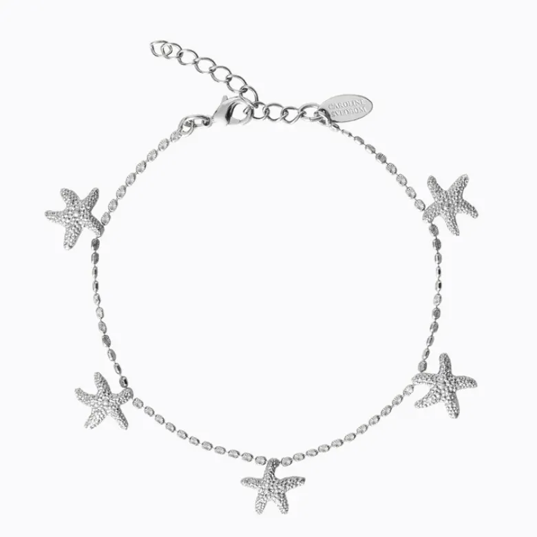 Caroline Svedbom Sea Star Ankel Chain (Rhodium)