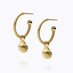 Caroline Svedbom Shell Loops Örhängen / (Guld)