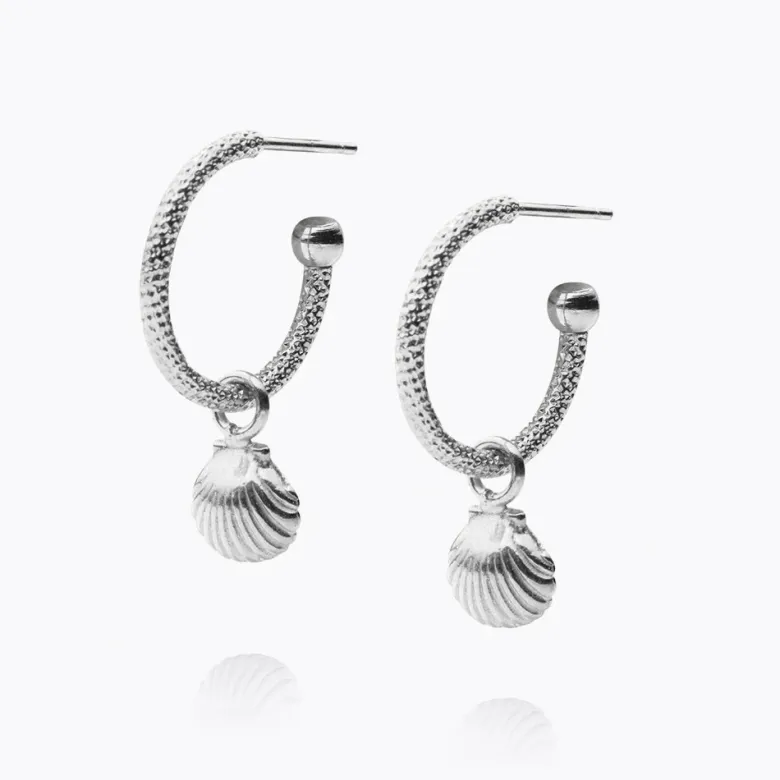 Caroline Svedbom Shell Loops Örhängen / (Rhodium)