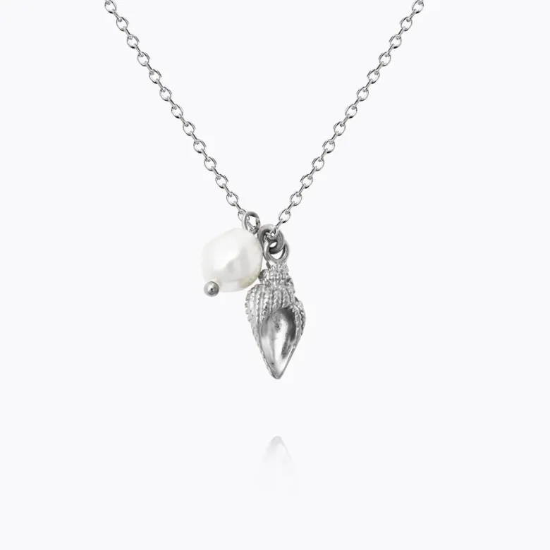 Caroline Svedbom Shell Pearl Halsband / (Rhodium)