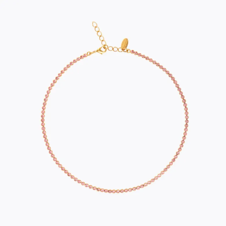 Caroline Svedbom Siri Halsband/ Light Rose (Guld)