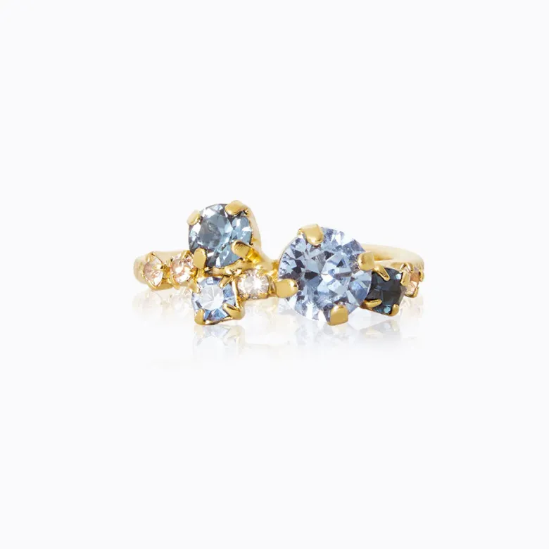 Caroline Svedbom Stardust Ring / Blue Combo (Guld)