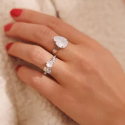 Caroline Svedbom Stardust Ring / Electric White Combo (Rhodium)