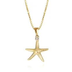Caroline Svedbom Starfish Halsband Guld Crystal