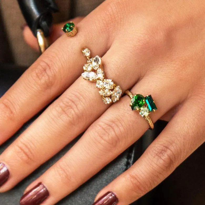 Caroline Svedbom Stella Ring / Crystal (Guld)