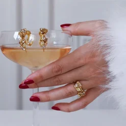 Caroline Svedbom Stella Örhängen / Silk Combo (Guld)