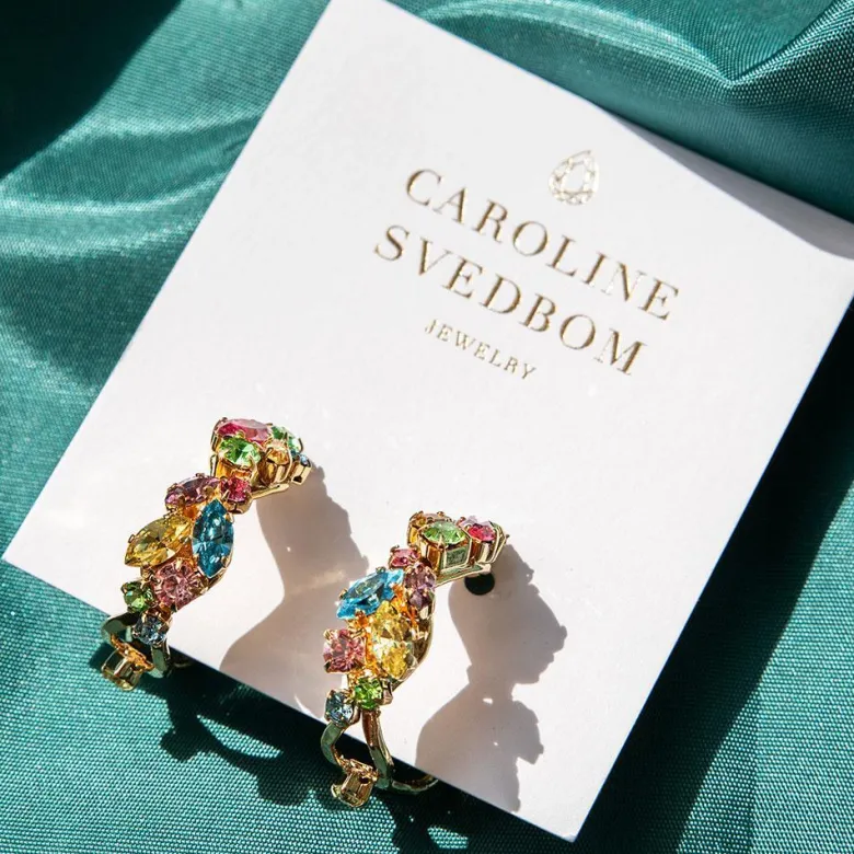 Caroline Svedbom Stella Örhängen / Rainbow Combo (Rhodium)