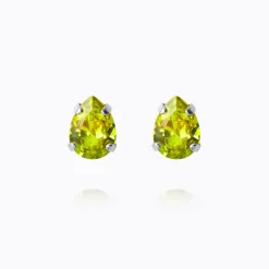 Caroline Svedbom Superpetite Drop Örhängen / Citrus Green (Rhodium)