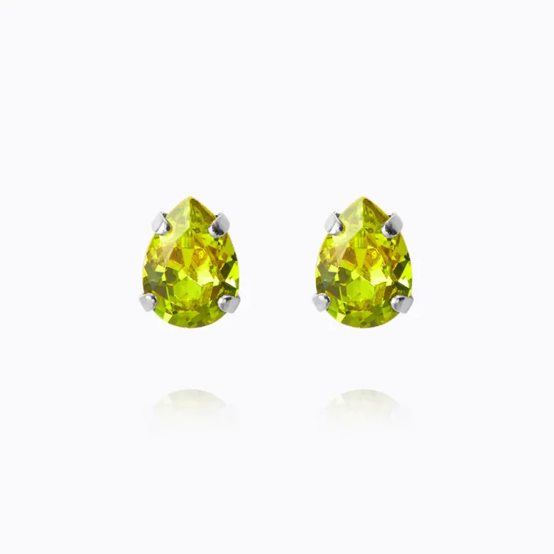 Caroline Svedbom Superpetite Drop Örhängen / Citrus Green (Rhodium)