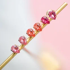 Caroline Svedbom Superpetite Drop Örhängen / Rose Peach (Rhodium)