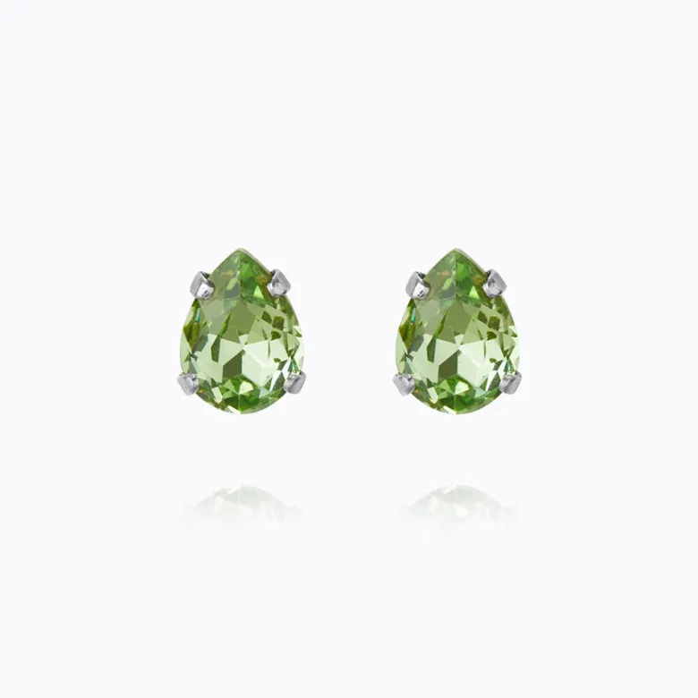 Caroline Svedbom Superpetite Drop Örhängen / Peridot (Rhodium)