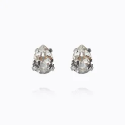Caroline Svedbom Superpetite Drop Örhängen / Crystal (Rhodium)