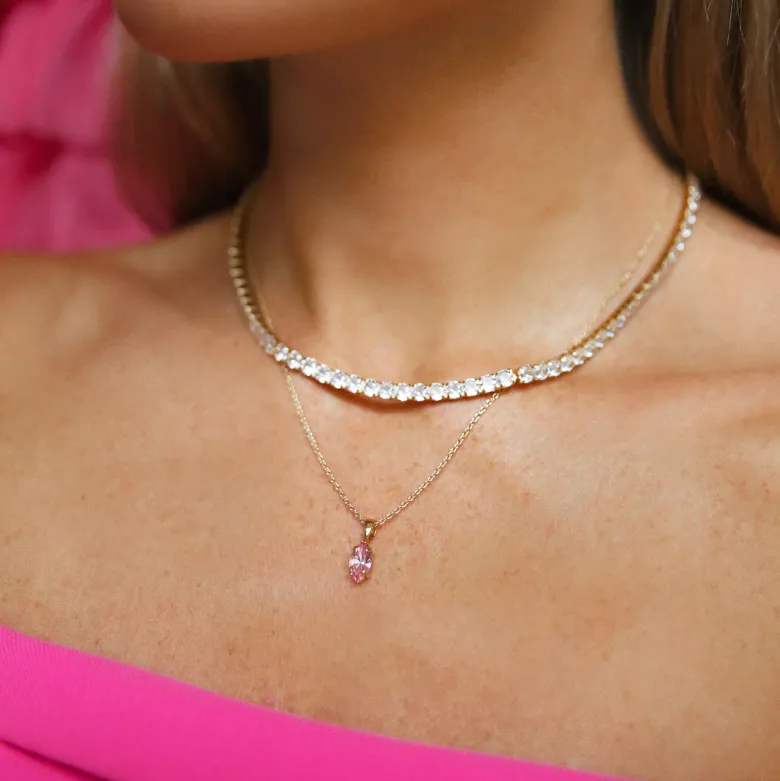 Caroline Svedbom Zara Halsband / Crystal (Rhodium)