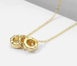 Celine Estelle Elegant Guldhalsband med 18K förgyllning med CZ 42+5 cm