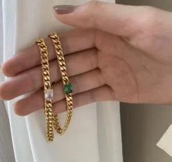 Celine Estelle Guldarmband med 18K förgyllning med CZ 17+2 cm