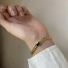 Celine Estelle Guldarmband med 18K förgyllning med grön CZ