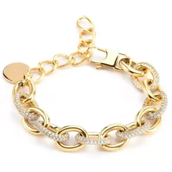 Celine Estelle Guldarmband med 18K förgyllning och CZ 17+7 cm