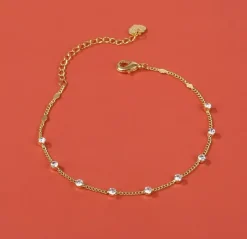 Celine Estelle Guldarmband med 18K förgyllning med CZ 16+4 cm – CEA029