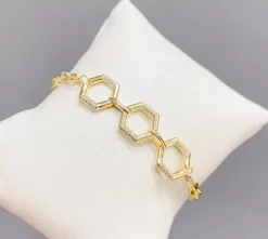 Celine Estelle Guldarmband med 14K förgyllning med cubic zirconia stenar