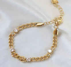 Celine Estelle Guldarmband med 18K förgyllning och CZ 16+5 cm