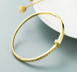 Celine Estelle Guldarmring med 18K förgyllning med CZ